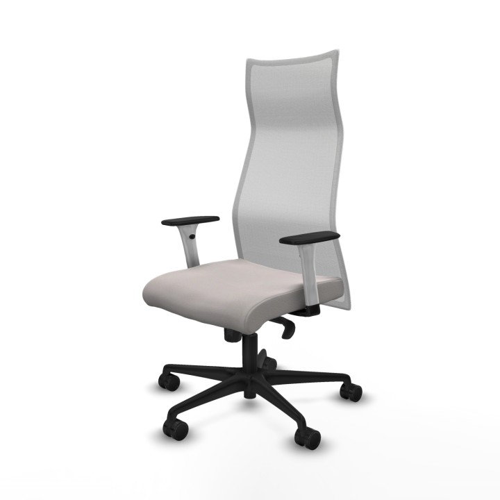 Piqueras y Crespo Albacete malla sincro malla blanca similpiel blanco brazos blancos base nailon ruedas 65 mm nailon