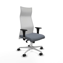 Piqueras y Crespo Albacete malla XL sincro malla blanca bali gris brazos 1D base aluminio ruedas 65mm nailon