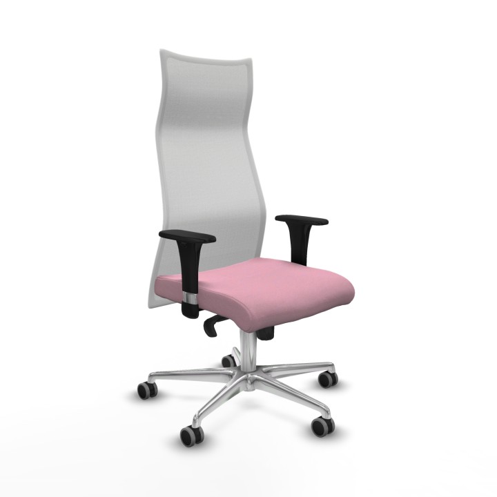 Piqueras y Crespo Albacete malla XL sincro malla blanca bali rosa brazos 1D base aluminio ruedas 65mm engomadas