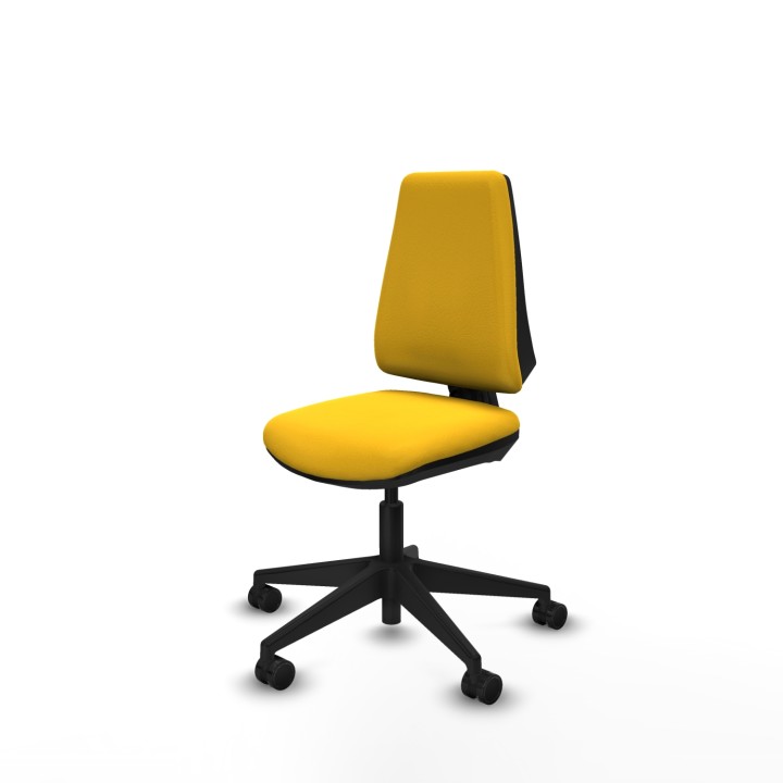 Piqueras y Crespo Elche CP similpiel amarillo base piramidal ruedas nailon 65mm