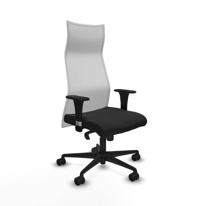 Piqueras y Crespo Albacete malla XL sincro malla blanca similpiel negro brazos 1D base nailon ruedas 65mm nailon