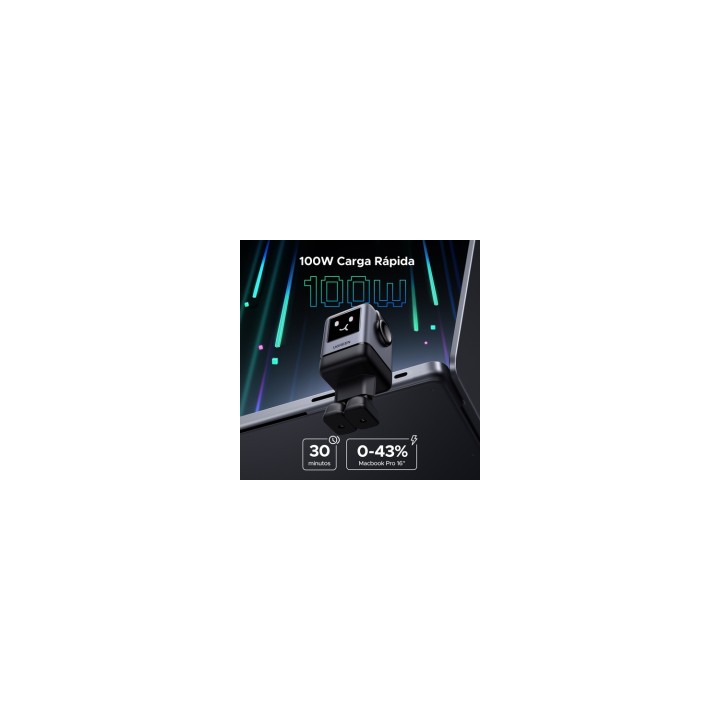 Ugreen 45515B cargador de dispositivo móvil Ordenador portátil, Teléfono móvil, Portátil, Batería portátil, Teléfono Gris