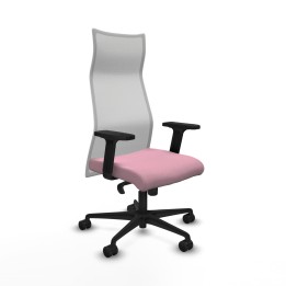 Piqueras y Crespo Albacete malla sincro malla blanca bali rosa brazos 2D base nailon ruedas 65 mm nailon