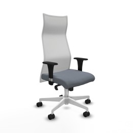 Piqueras y Crespo Albacete malla XL sincro malla blanca bali gris brazos 1D base blanca ruedas 65mm nailon