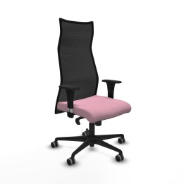 Piqueras y Crespo Albacete malla sincro malla negra bali rosa brazos 1D base nailon ruedas 65mm engomadas