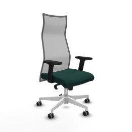 Piqueras y Crespo Albacete malla sincro malla gris similpiel verde botella brazos 2D base blanca ruedas 65mm engomadas