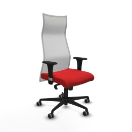 Piqueras y Crespo Albacete malla sincro malla blanca similpiel rojo brazos 1D base nailon ruedas 65mm engomadas
