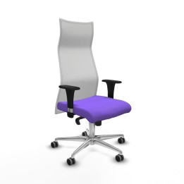 Piqueras y Crespo Albacete malla XL sincro malla blanca bali lila brazos 1D base aluminio ruedas 65mm engomadas