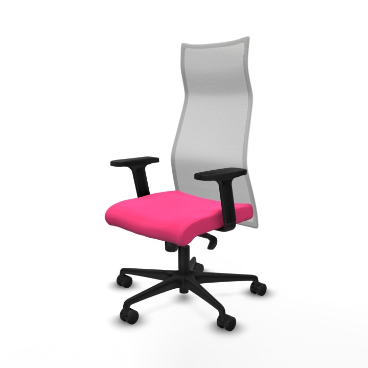 Piqueras y Crespo Albacete malla sincro malla blanca similpiel rosa brazos 2D base nailon ruedas 65 mm nailon