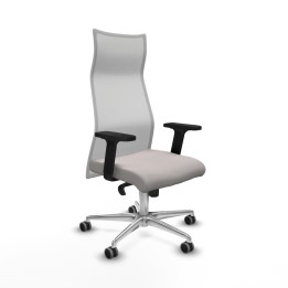 Piqueras y Crespo Albacete malla sincro malla blanca similpiel blanco brazos 2D base aluminio ruedas 65mm engomadas