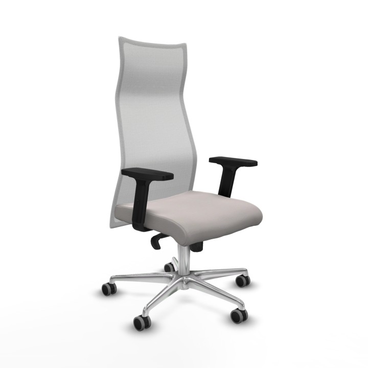 Piqueras y Crespo Albacete malla sincro malla blanca similpiel blanco brazos 2D base aluminio ruedas 65mm engomadas