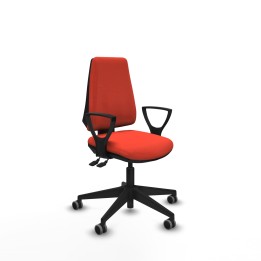 Piqueras y Crespo Elche AS bali naranja oscuro brazos fijos base piramidal ruedas engomadas 65mm