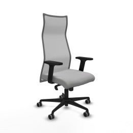 Piqueras y Crespo Albacete malla sincro malla gris bali gris claro brazos 2D base nailon ruedas 65mm engomadas