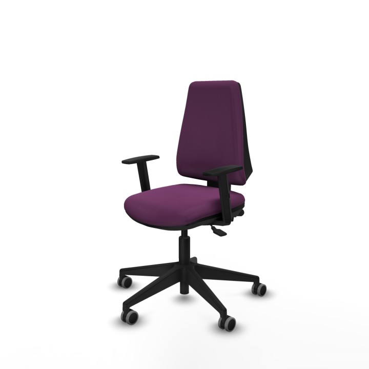 Piqueras y Crespo Elche AS similpiel morado brazos 1D base piramidal ruedas engomadas 65mm