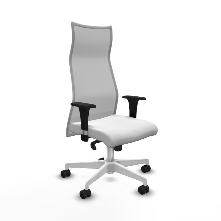 Piqueras y Crespo Albacete malla XL sincro malla gris bali blanco brazos 1D base blanca ruedas 65mm nailon