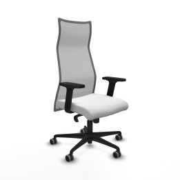 Piqueras y Crespo Albacete malla sincro malla gris bali blanco brazos 2D base nailon ruedas 65mm engomadas