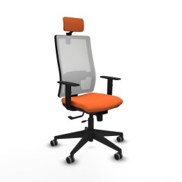 Piqueras y Crespo Horna traslack malla blanca bali naranja brazos 1D base piramidal cabecero 2D ruedas 65mm engomadas