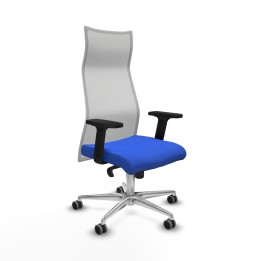 Piqueras y Crespo Albacete malla sincro malla blanca bali azul brazos 2D base aluminio ruedas 65mm engomadas