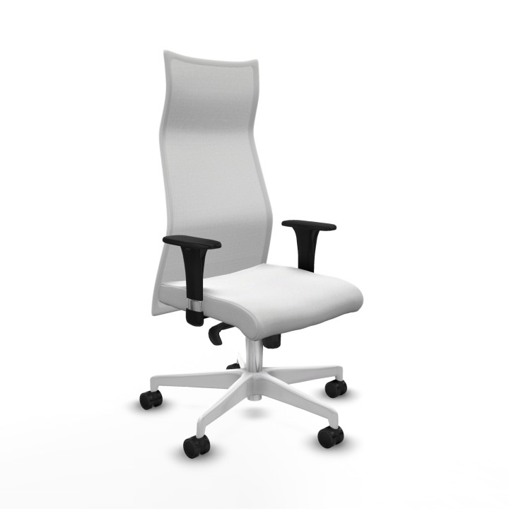 Piqueras y Crespo Albacete malla XL sincro malla blanca bali blanco brazos 1D base blanca ruedas 65mm nailon