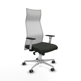 Piqueras y Crespo Albacete malla sincro malla blanca bali negro brazos blancos base aluminio ruedas 65mm engomadas