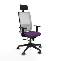 Piqueras y Crespo Horna traslack malla blanca bali morado brazos 1D base piramidal cabecero fijo ruedas 65mm engomadas