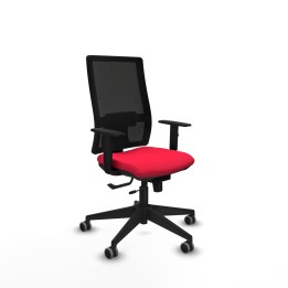 Piqueras y Crespo Horna traslack malla negra bali rojo brazos 1D base piramidal ruedas 65mm engomadas