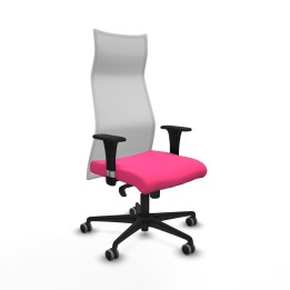 Piqueras y Crespo Albacete malla XL sincro malla blanca similpiel rosa brazos 1D base nailon ruedas 65mm engomadas