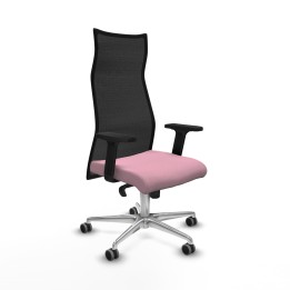Piqueras y Crespo Albacete malla sincro malla negra bali rosa brazos 2D base aluminio ruedas 65mm engomadas