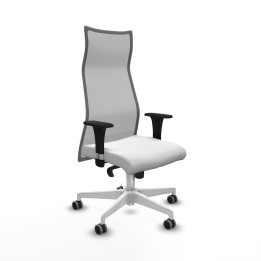 Piqueras y Crespo Albacete malla sincro malla gris bali blanco brazos 1D base blanca ruedas 65mm engomadas