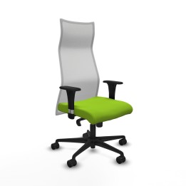 Piqueras y Crespo Albacete malla sincro malla blanca similpiel pistacho brazos 1D base nailon ruedas 65 mm nailon