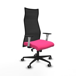 Piqueras y Crespo Albacete malla sincro malla negra similpiel rosa brazos blancos base nailon ruedas 65mm engomadas