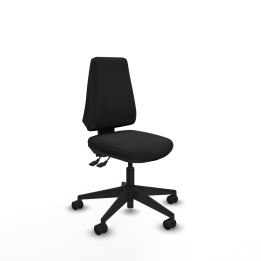 Piqueras y Crespo Elche AS similpiel negro base piramidal ruedas nailon 65mm
