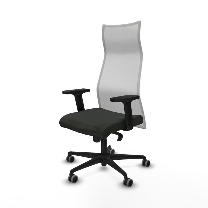 Piqueras y Crespo Albacete malla sincro malla blanca bali negro brazos 2D base nailon ruedas 65mm engomadas