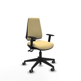 Piqueras y Crespo Elche AS similpiel crema brazos 1D base piramidal ruedas engomadas 65mm