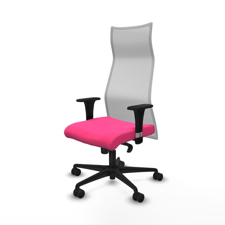 Piqueras y Crespo Albacete malla sincro malla blanca similpiel rosa brazos 1D base nailon ruedas 65 mm nailon