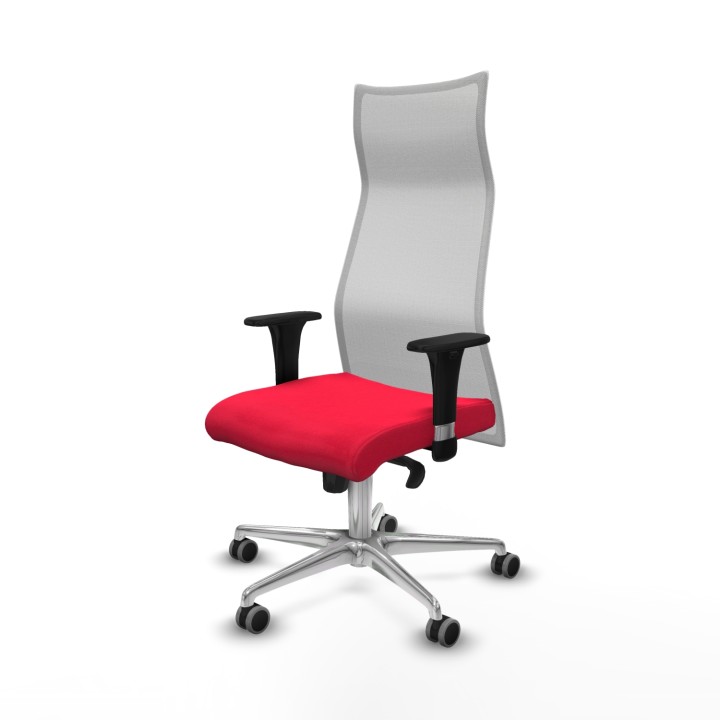 Piqueras y Crespo Albacete malla sincro malla blanca bali rojo brazos 1D base aluminio ruedas 65mm engomadas
