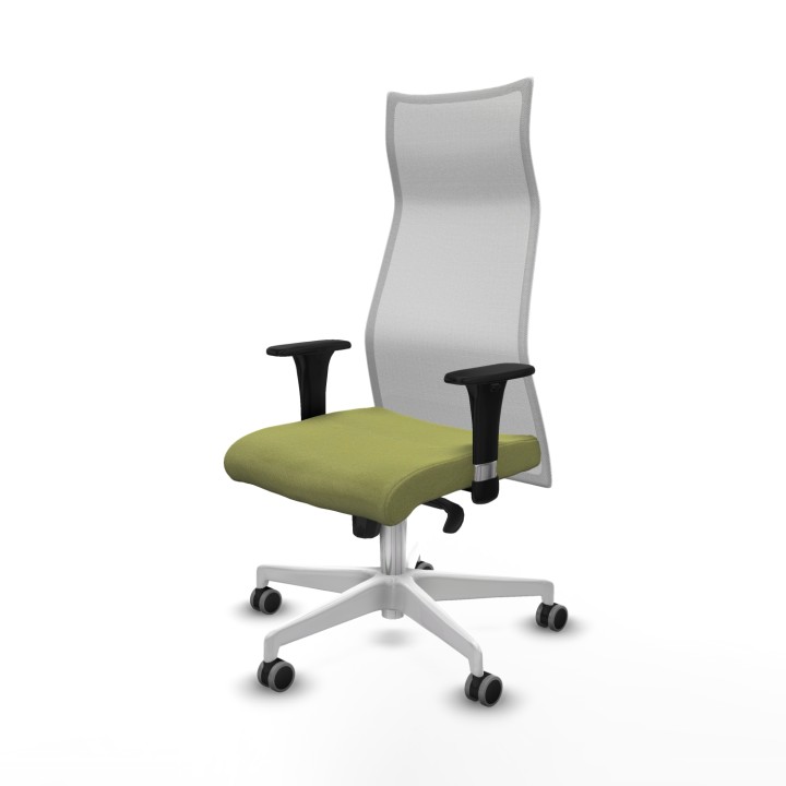 Piqueras y Crespo Albacete malla sincro malla blanca bali verde oliva brazos 1D base blanca ruedas 65mm engomadas