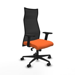 Piqueras y Crespo Albacete malla sincro malla negra bali naranja brazos 2D base nailon ruedas 65 mm nailon