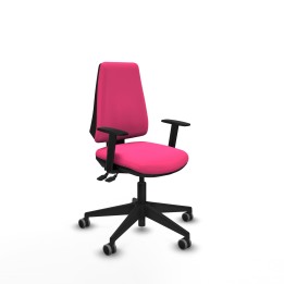 Piqueras y Crespo Elche AS similpiel rosa brazos 1D base piramidal ruedas engomadas 65mm