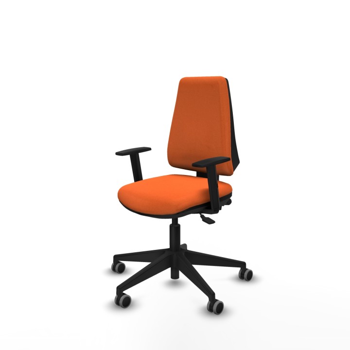 Piqueras y Crespo Elche AS bali naranja brazos 1D base piramidal ruedas engomadas 65mm