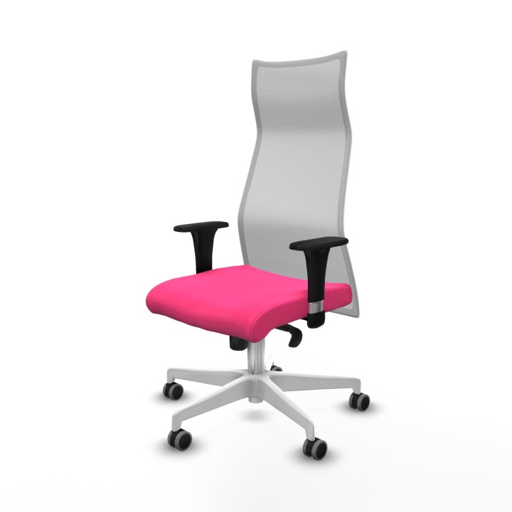 Piqueras y Crespo Albacete malla sincro malla blanca similpiel rosa brazos 1D base blanca ruedas 65mm engomadas