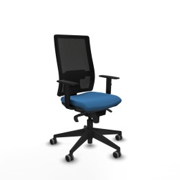 Piqueras y Crespo Horna sincro malla negra similpiel azul claro brazos 1D base piramidal ruedas 65mm engomadas