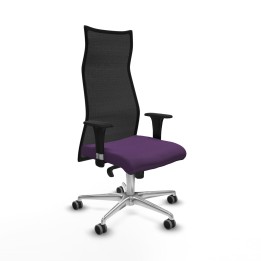 Piqueras y Crespo Albacete malla sincro malla negra bali morado brazos 1D base aluminio ruedas 65mm engomadas