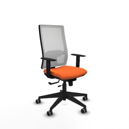 Piqueras y Crespo Horna traslack malla blanca bali naranja brazos 1D base piramidal ruedas 65mm engomadas