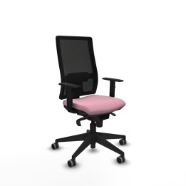 Piqueras y Crespo Horna sincro malla negra bali rosa brazos 1D base piramidal ruedas 65mm engomadas