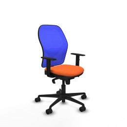 Piqueras y Crespo Jorquera sincro malla azul bali naranja brazos 1D base nailon ruedas 65mm nailon