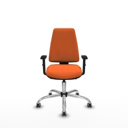 Piqueras y Crespo Elche AS bali naranja brazos 1D base cromada ruedas engomadas 65mm