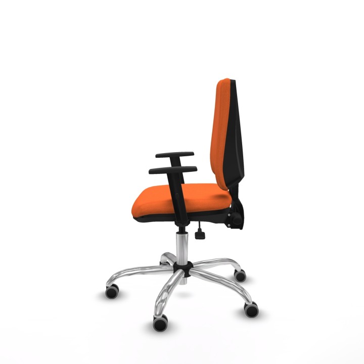 Piqueras y Crespo Elche AS bali naranja brazos 1D base cromada ruedas engomadas 65mm