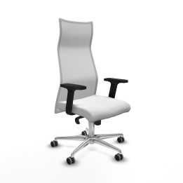 Piqueras y Crespo Albacete malla sincro malla blanca bali blanco brazos 2D base aluminio ruedas 65mm engomadas