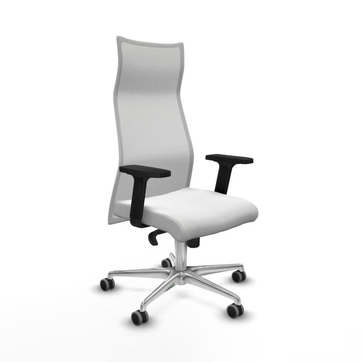 Piqueras y Crespo Albacete malla sincro malla blanca bali blanco brazos 2D base aluminio ruedas 65mm engomadas
